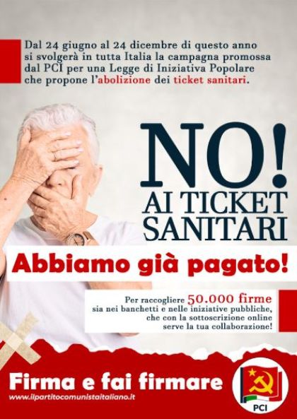 Raccolta Firme - Abolizione dei Ticket Sanitari
