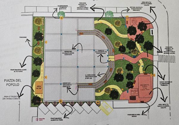 Disegno progetto piazza